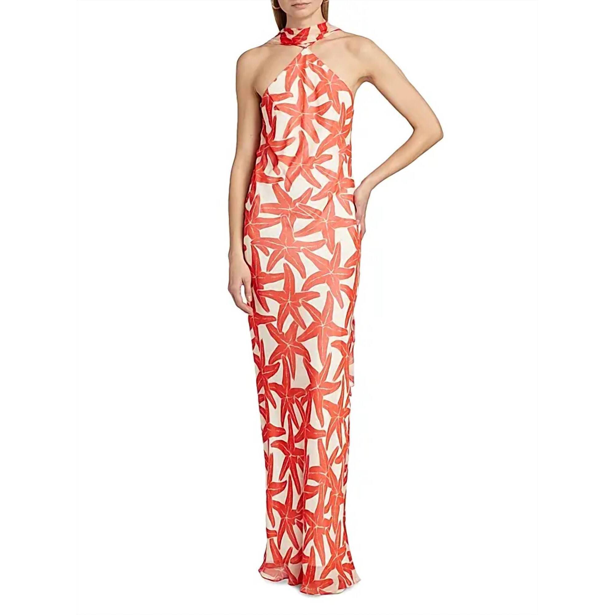 New Amanda Uprichard Santorelli Dress In Starfish Print